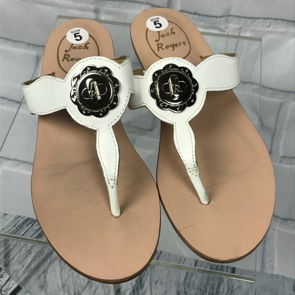 Jack Rogers Larissa Turn Lock Thong Sandals 5 - Picture 1 of 8